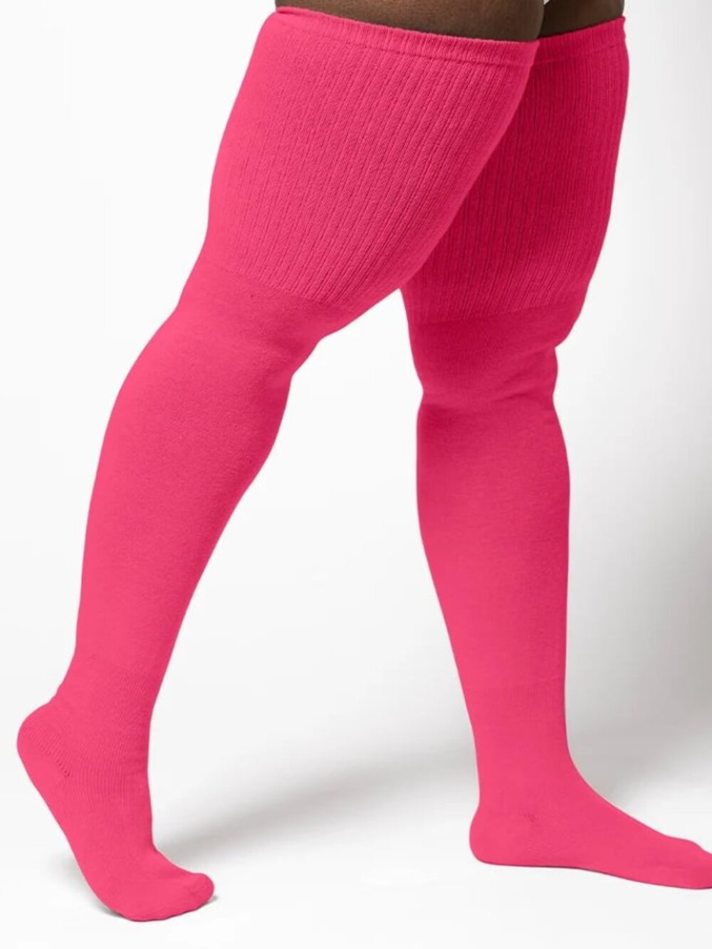 Thunda Thighs — NY‑Hi Neon Pink — Plus Size Hosiery